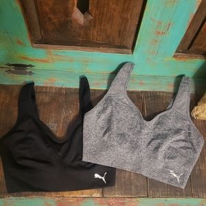Puma Sports Bra Set Gray and Black NWOT